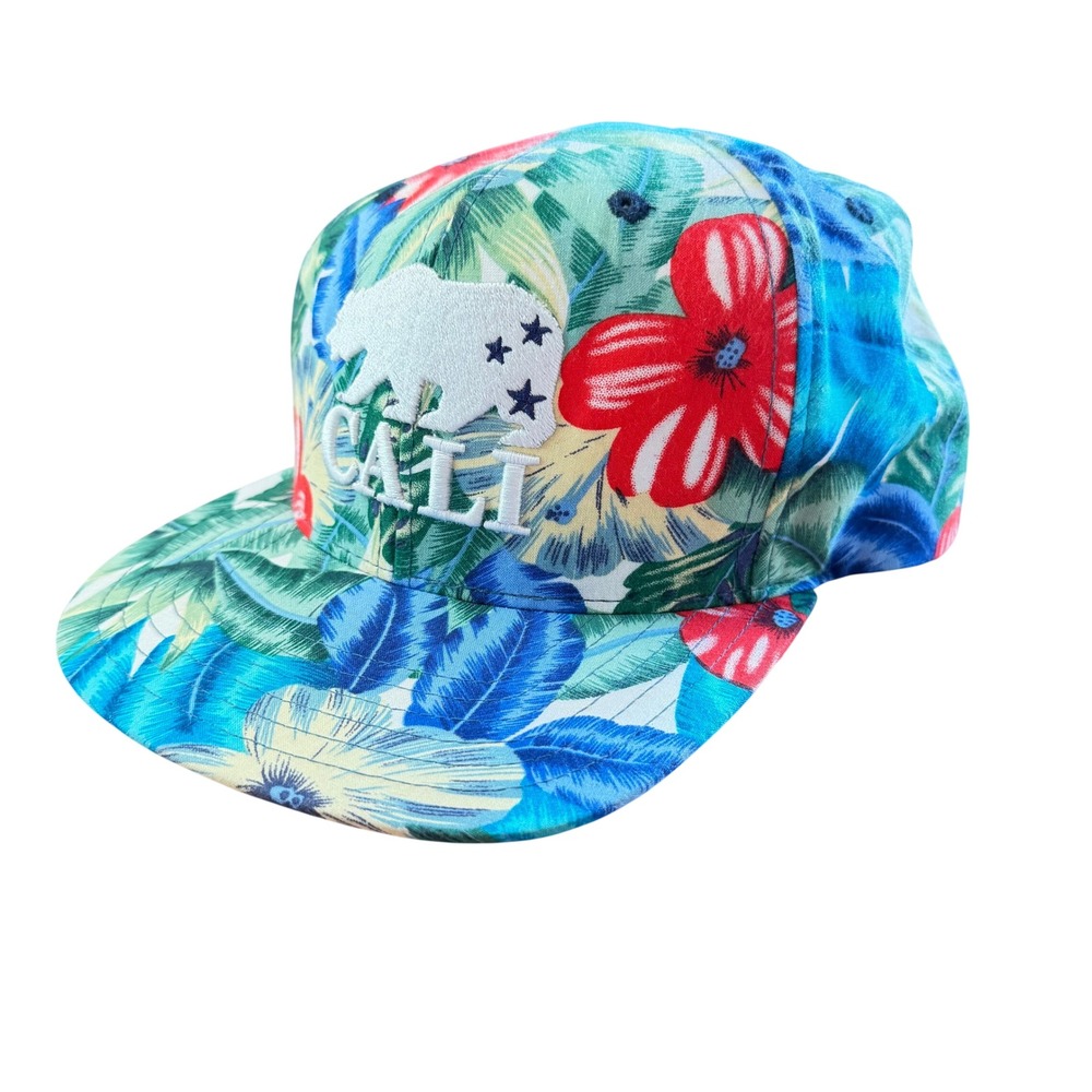 American Needle Cali Snapback Hat OSFA Multicolor Tropical California Bear